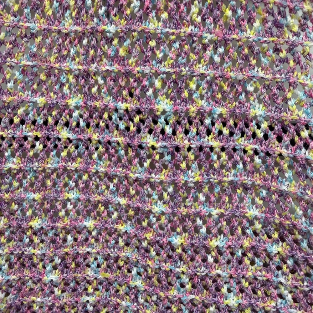 Crochet Halter Mini Dress Space Dye Pink Purple Festival Fairycore Swim Cover - Picture 2 of 7